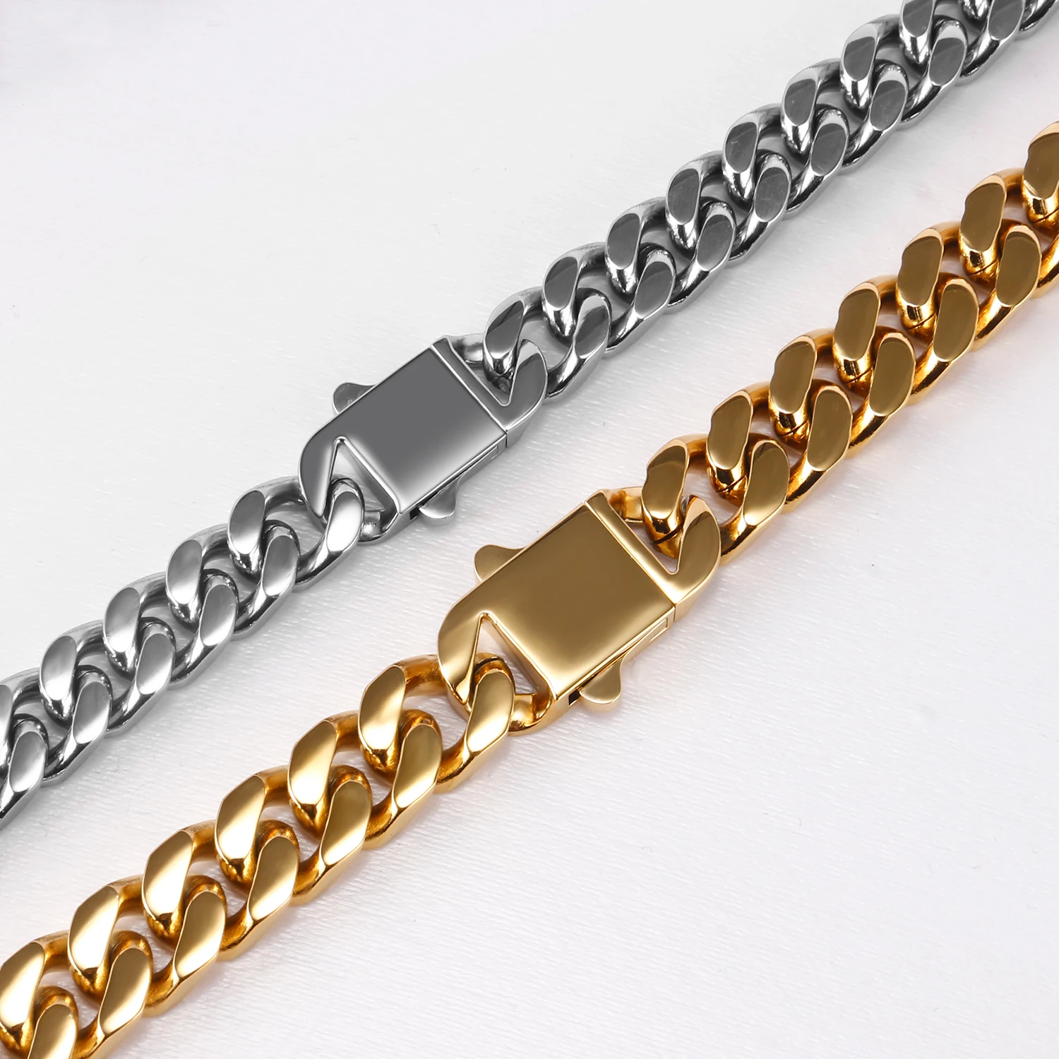7/9/11/13/15MM Width Cuban Chain Stainless Steel Necklace for Men Women Hip Hop Punk Jewelry Gift cuban necklaces stainless steel necklace metal necklace