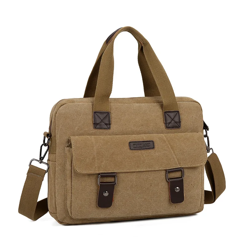 

Men's Bag New Style Casual Business Travel Crossbody Bag Versatile Men Canvas Bag File Handbag Large Capacity