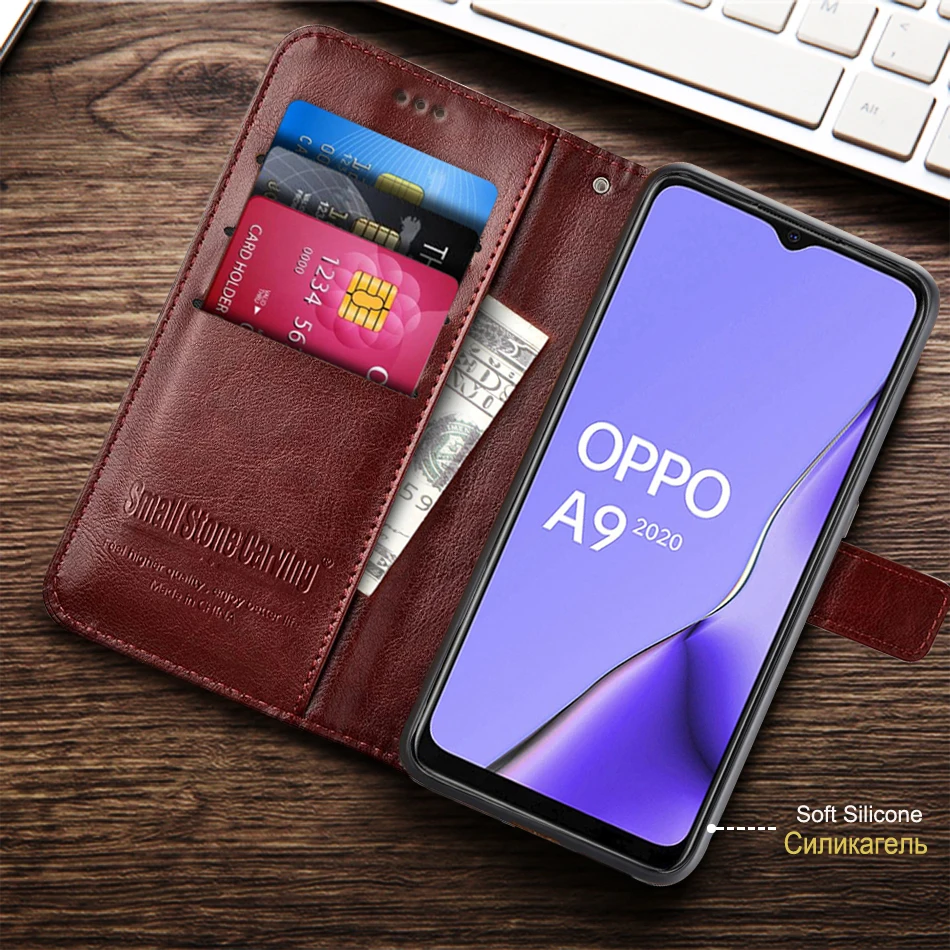 Leather Flip Magnetic Wallet Case for OPPO Smartphone - Sleek Protection and Stylish Design