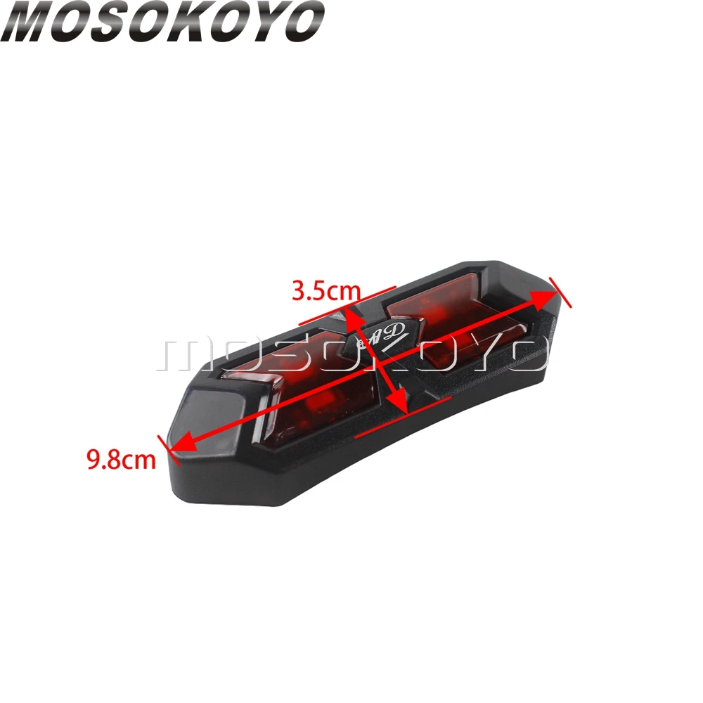 Motorcycle Helmet Night Safety Driving Taillight Enduo Motocross Helmet Sticker Lamp Universal LED Brake Signal Warning Lights