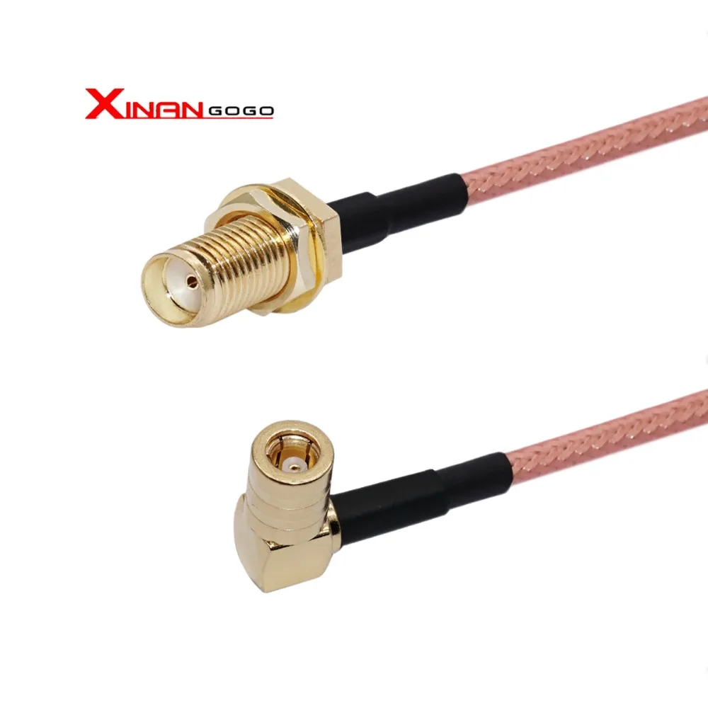 Description Picture 2 of item100pcs SMA female to SMB female connector 90 angle RG316 cable 20cm shipping by DHL