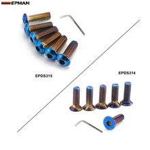 Epman 6 шт. Burnt titanium(neoхром) m5x20 болт рулевого колеса винт комплект для в основном рулевого колеса EPDS314 EPDS315-AF