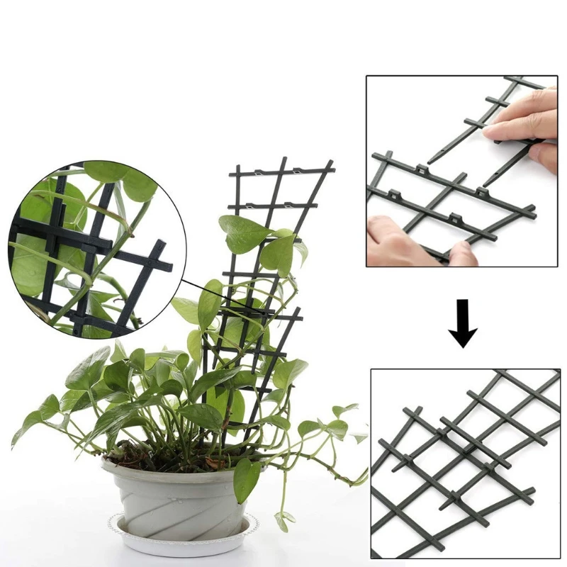 2/6/12 Pcs Garden Mini Climbing Trellis DIY Plastic Superimposed Potted