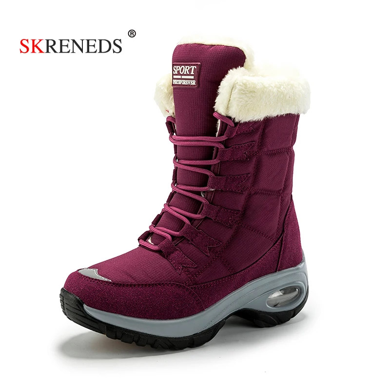 SKRENEDS 2019 модные женские сапоги высокого качества зимние до середины икры удобные