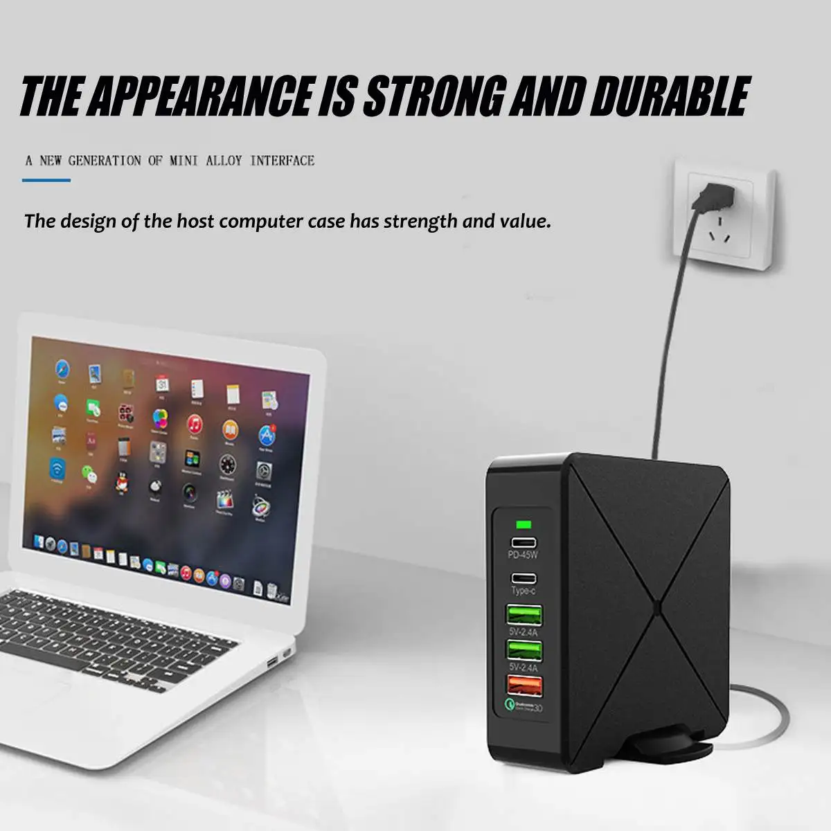 USB 3,0 Быстрая зарядка 75 Вт 5-Порты и разъёмы USB Wall Зарядное устройство Беспроводной Зарядное устройство для путешествий на мобильный телефон Зарядное устройство для iphone XR для Xiaomi