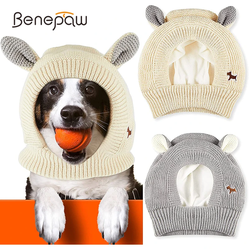 Benepaw удобные вязаные шапки для собак Зимние теплые наушники домашних животных
