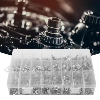 

wing nuts 815Pcs Screw Washer Nut Set Hex Socket High Quality Fastener Accessories with Storage Box wood screw and nut