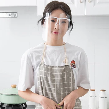

Safety Kitchen Cooking Anti-Oil Splash Clear Face Cover Protector Kitchen Accessories Ladies Full Face Protective Shield