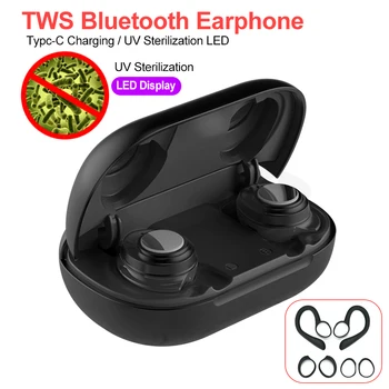 

Bluetooth 5.0 Earphone Typc-C Fast Charging Case Earbuds UV Sterilization LED Power Display Wireless Headphone Bluetooth Earbuds