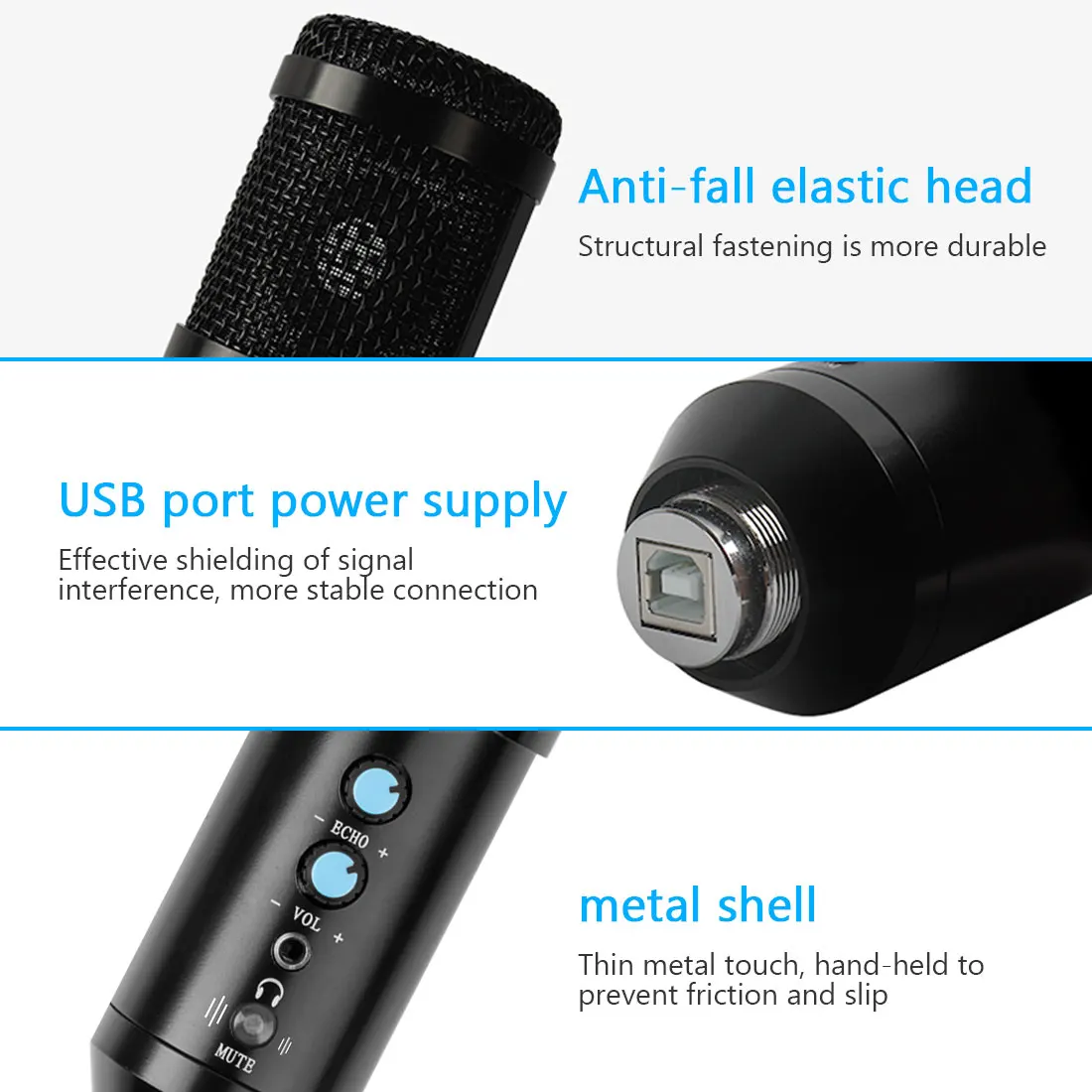 BM858 USB Computer Microphone Studio Professional