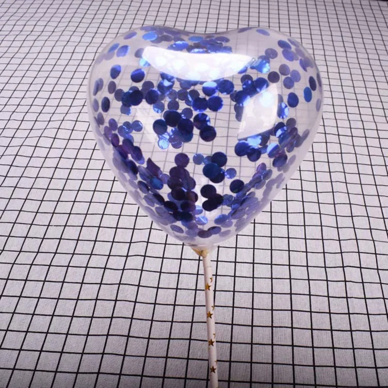 5 компл./лот прозрачные воздушные шары для влюбленных 5 дюймов бобо мяч для именинного пирога, украшенный пайетками расходные материалы