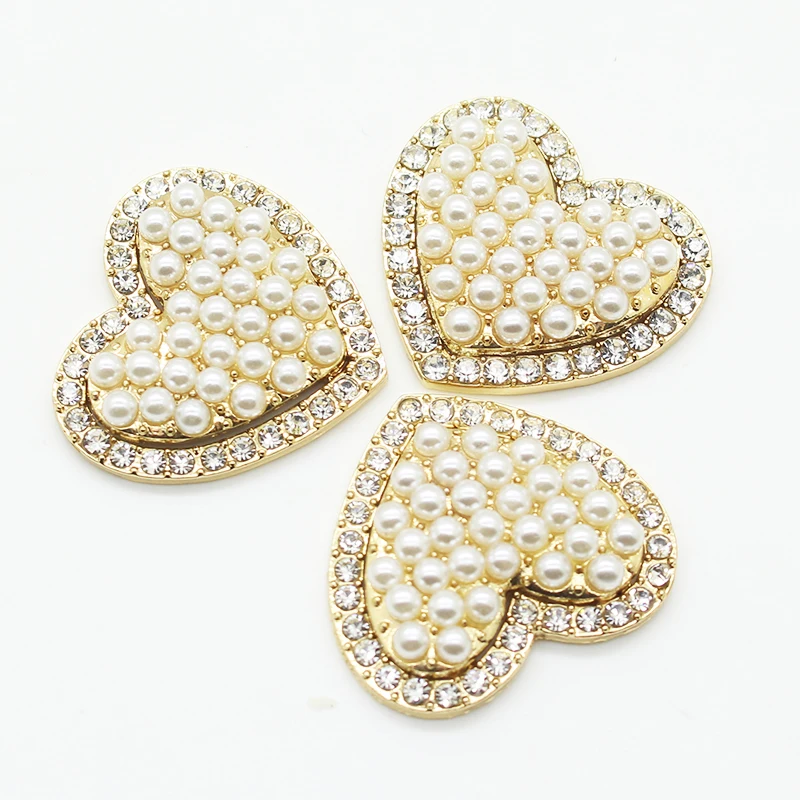 Explosion models rhinestones pearl heart jewelry accessories 5pcs gorgeous decoration wedding handmade wholesale | Украшения и