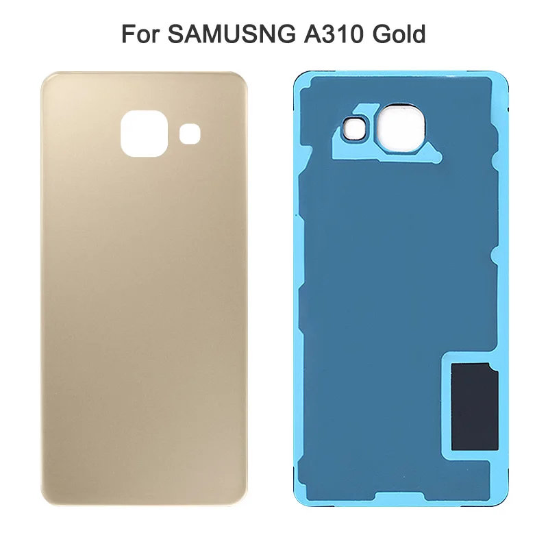 A310 Gold Задняя Батарея сзади Стекло чехол для Samsung Galaxy A3 A5 A7 A310 A510 A710 A910 Батарея чехол наклейка для корпуса - Цвет: A310 Gold