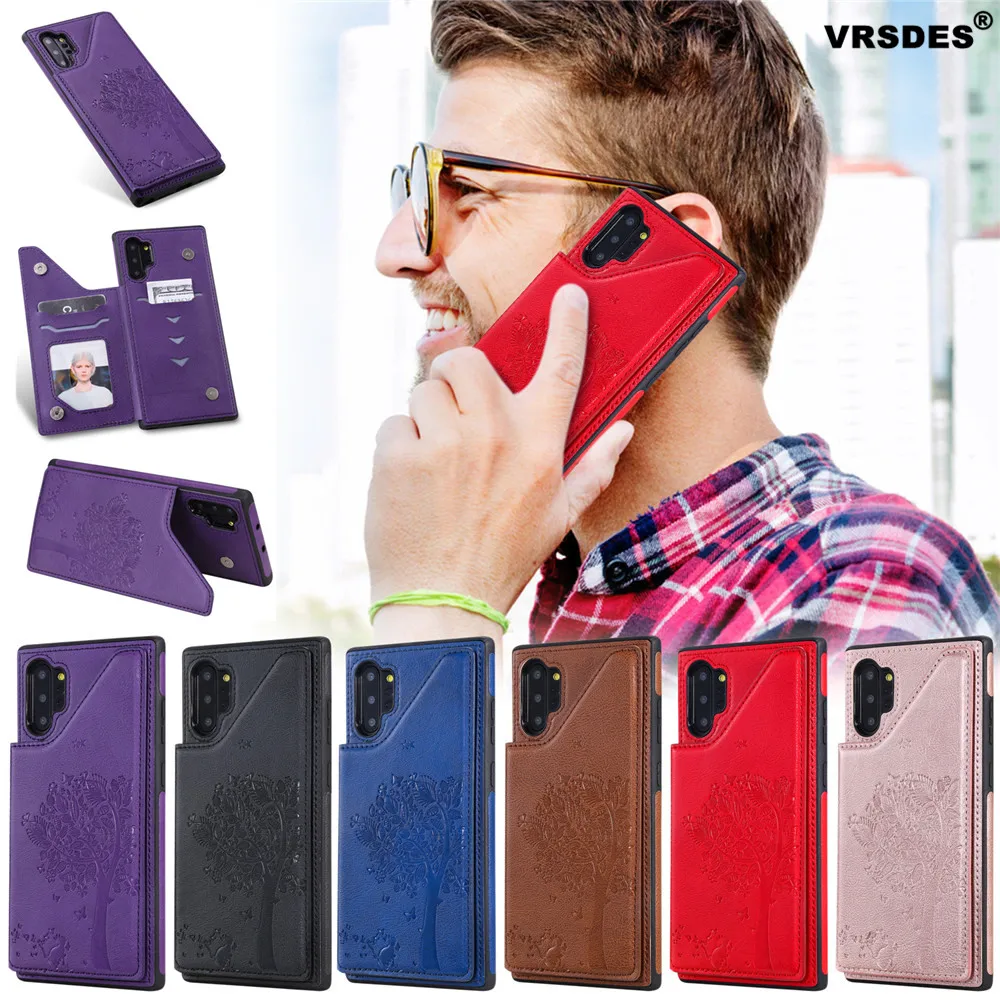 

For Samsung Galaxy Note10+ 5G Note 10 Case Leather Flip Wallet Case Card Holder Cover For Samsung Note 10 Plus 5G Note10 Coque