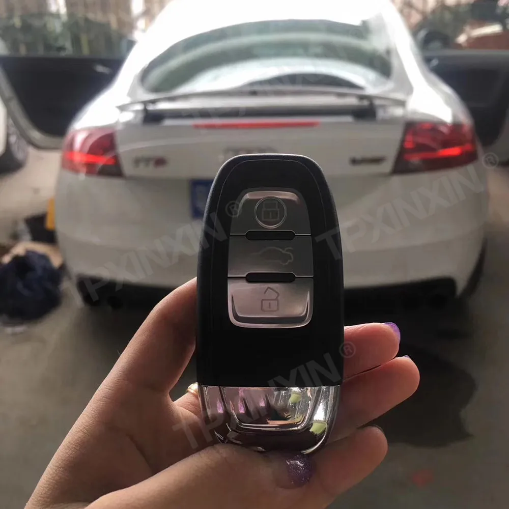 Keyless start remoto de partida do motor inteligente para audi tt a6 a8 a4 parar botões chaveiro kit fechadura da porta central com controle remoto