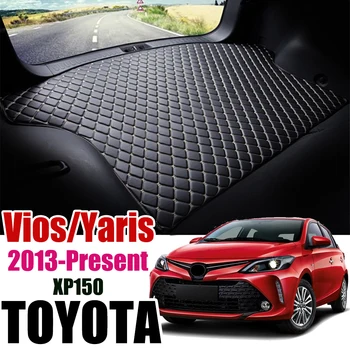 

Leather Car Trunk Mat For Toyota Vios Yaris 2013-present Trunk Boot Mat Cargo Liners XP150 Tray Slip Rear Vios fs Liner Pad