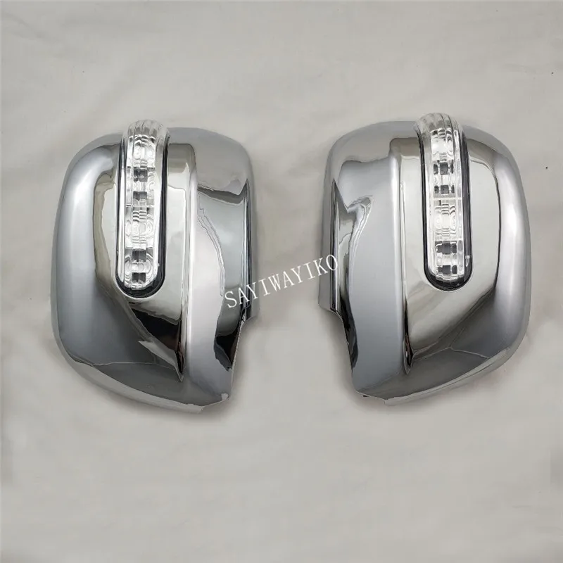 Для Toyota Highlander kluger 1998-2003/Alphard 1998-2003 стиль 2 шт. ABS хромированные дверные зеркальные крышки с Led - Цвет: Серебристый