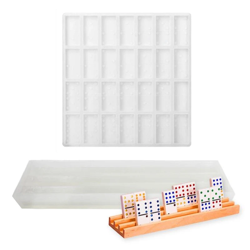 

DIY Dominoes Casting Silicone Mould Crafts Polymer Clay Jewelry Making Tools Crystal Epoxy Resin Game Toy Mold
