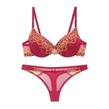 Кружевной бюстгальтер трусики Комплект для женщин сексуальный бюстгальтер пуш-ап белье бесшовные трусики стринги Бюстгальтер на косточках Бралетт женское нижнее белье# F