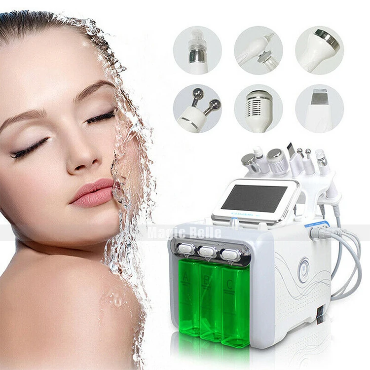 Водный кислородный аппарат для алмазной дермабразии/гидро дермабразии аппарат для омоложения кожи лица с 6 ручками для салонного использования