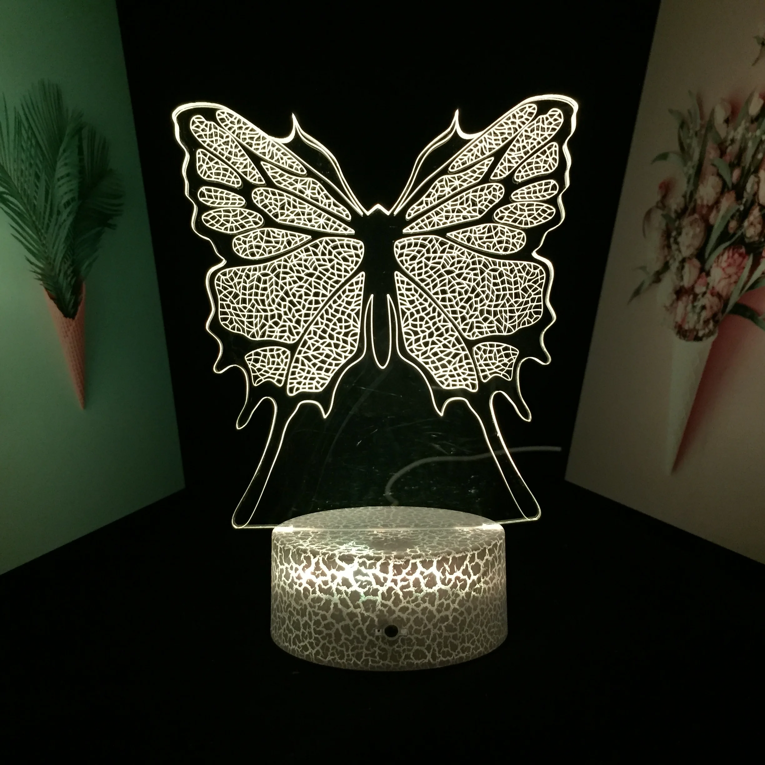 

Butterfly Remote 3D Night Light LED Acrylic Table Light for Child Birthday Gift Lamp Home Room Atmosphere Decor Night Light