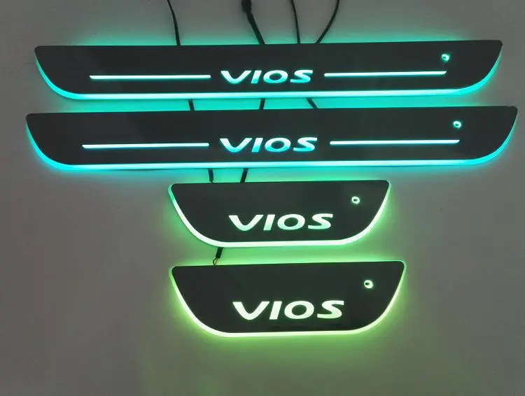 Подходит для Toyota Vios \ N не сломанная линия СВЕТОДИОДНЫЙ Красочный стример динамическая подсветка Руководство Добро пожаловать подсветка для подножки в комплекте