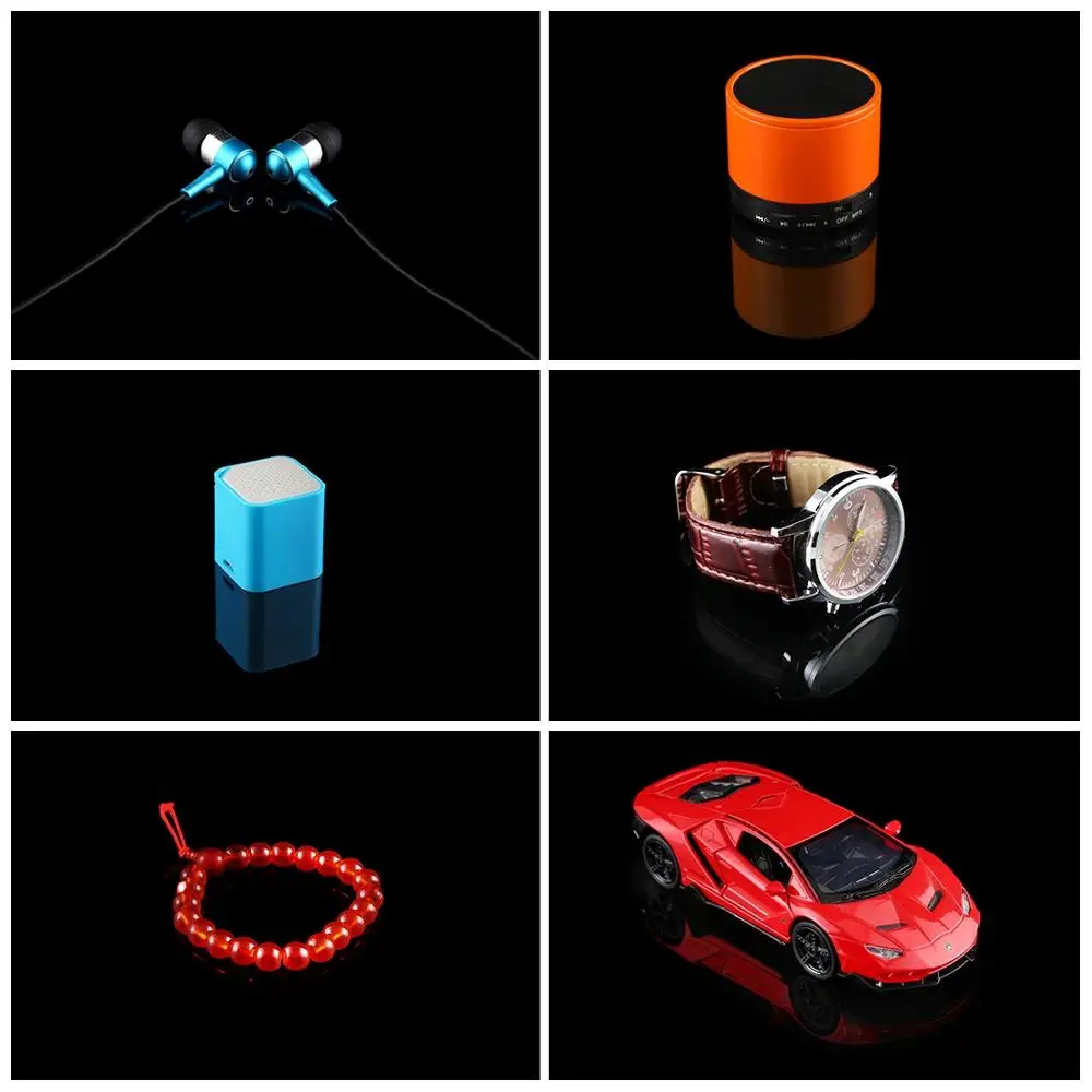 PULUZ 20x20cm Reflective Black and White Acrylic Display Boards/Background for Tabletop Product Photography Shooting