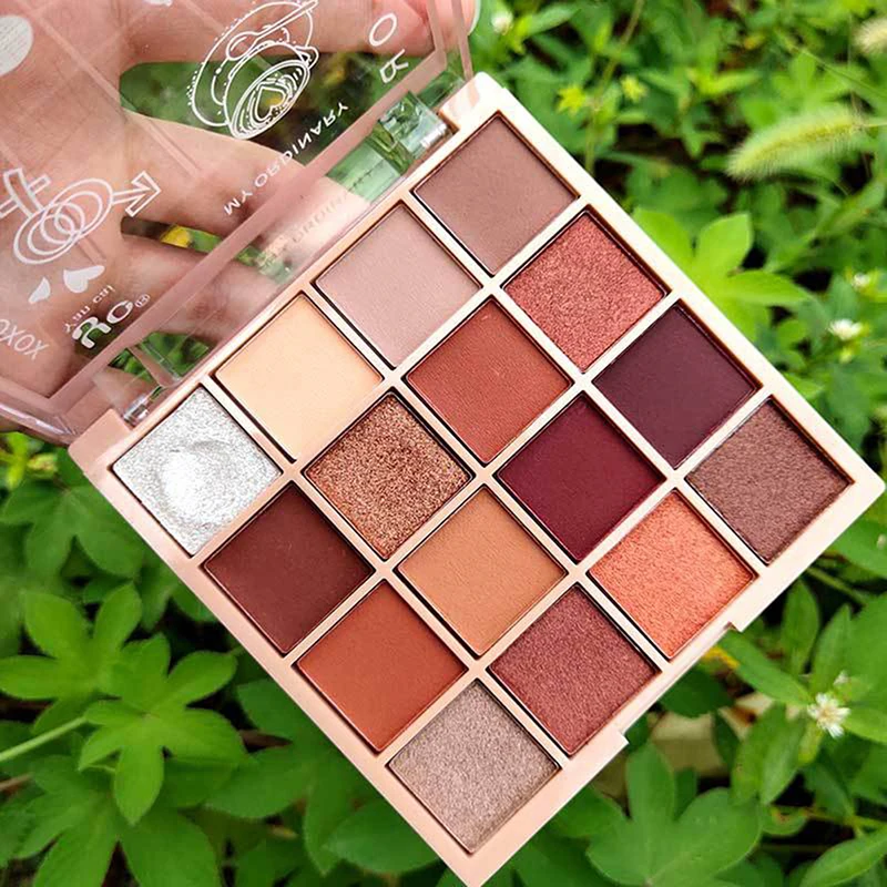 16 Kleuren Glitter Oogschaduw Palet Natuurlijke Make-Up Oogschaduw Heldere/Warm Oogmake-up Glam Eyeshadow Base Naakt Oogschaduw