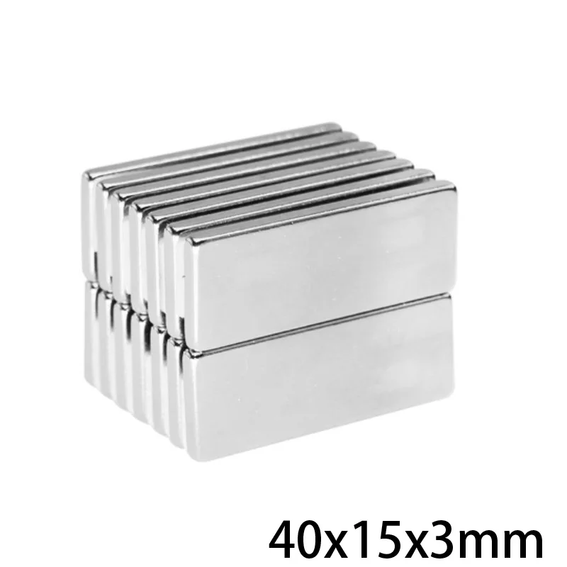 Мощные магниты 40x15x3 мм 5 ~ 30 шт. Блок 40 x 15 N35 сильный неодимовый магнит постоянный