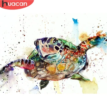 

HUACAN Diamond Painting Full Round Square Abstract Animal Diamond Embroidery Turtle Pictures Of Rhinestones Mosaic Handicraft
