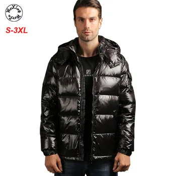 

2020 New Man Short Down Coat Shiny Thickening White Duck Down Jacket For Male S-3XL