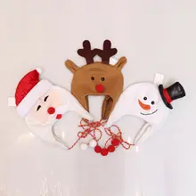 Милые рождественские шапки для маленьких мальчиков и девочек, зимняя теплая Рождественская шапка для малышей, Шапка-бини с изображением Санта-Клауса, оленя, снеговика, Рождественская шапка