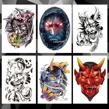 

Demon devil Waterproof Temporary Tattoo Sticker Japanese Prajna saint Flash Tattoos Body Art Arm Fake Tatoo