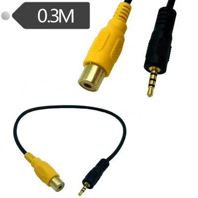 

RCA to 2.5mm AV-IN Cable Car Rear View Camera TO GPS 2.5mm 0.3m