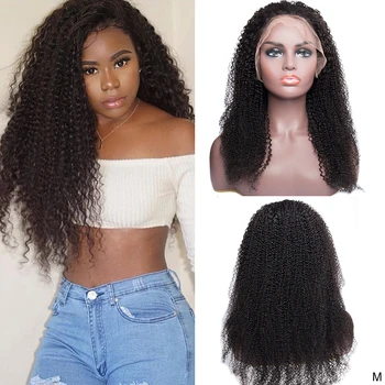 

Afro Kinky Curly Wigs for Black Women Lace Front Human Hair Wig Maxine Remy Kinky curly Hair Bob Lace Front Wig for Black Women