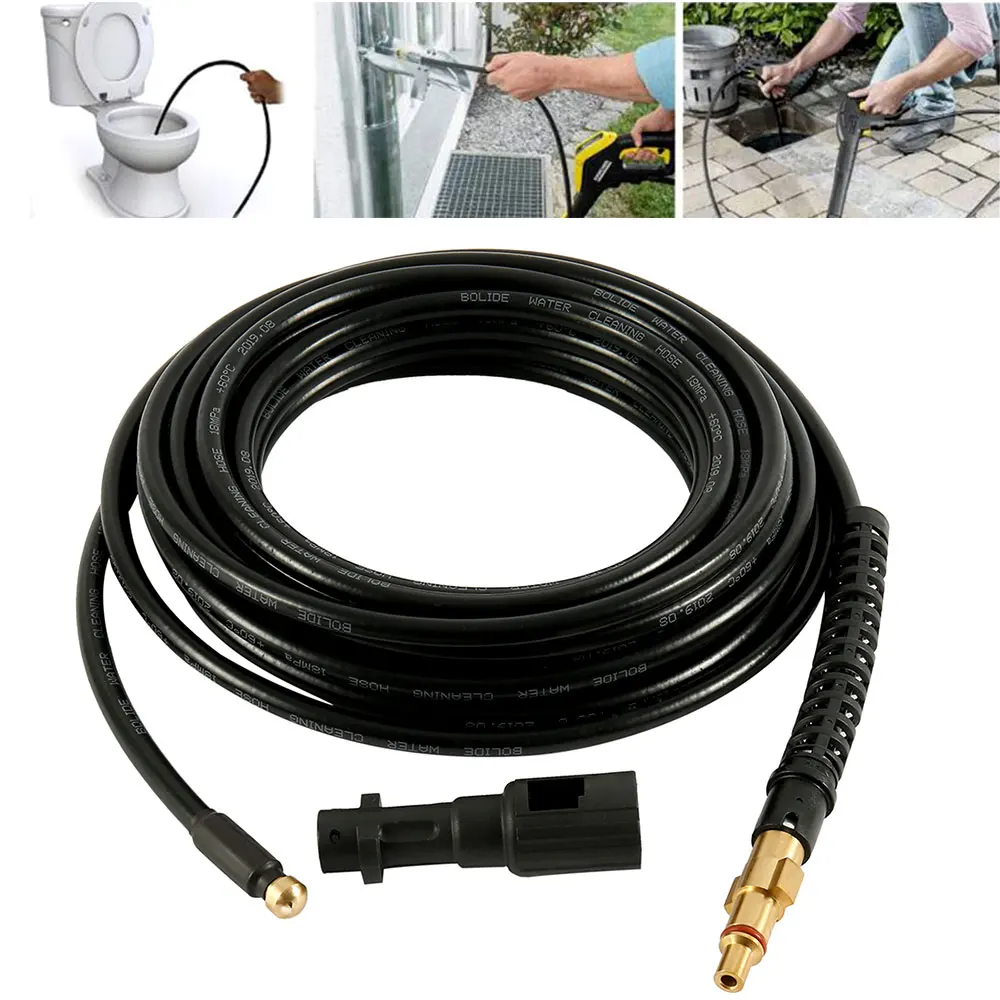 10m High Pressure Washer Hose Cord Pipe CarWash Hose Water Cleaning Extension Hose for Karcher Elitech Interskol Huter