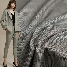 Перламутровый шелк японская пряжа окрашенная Вельш плед камвольная шерстяная ткань одежда материал осенние женские костюмы швейная ткань