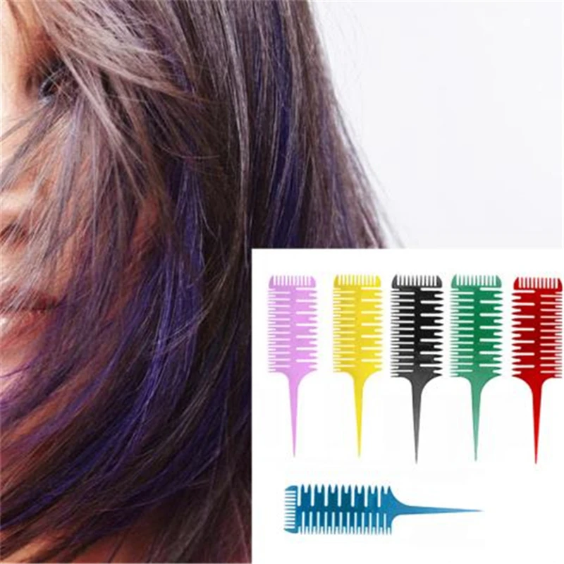 1PC Barber Salon Style Haircut Comb With Tail Fish Bone Shape Colorful Women Updo Big Tooth Hair Dyeing Tool | Красота и здоровье