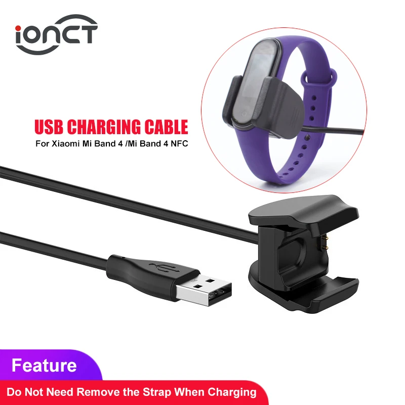 Зарядный USB кабель iONCT для Xiaomi Mi Band 2/3/4 зарядное устройство адаптер без разборки