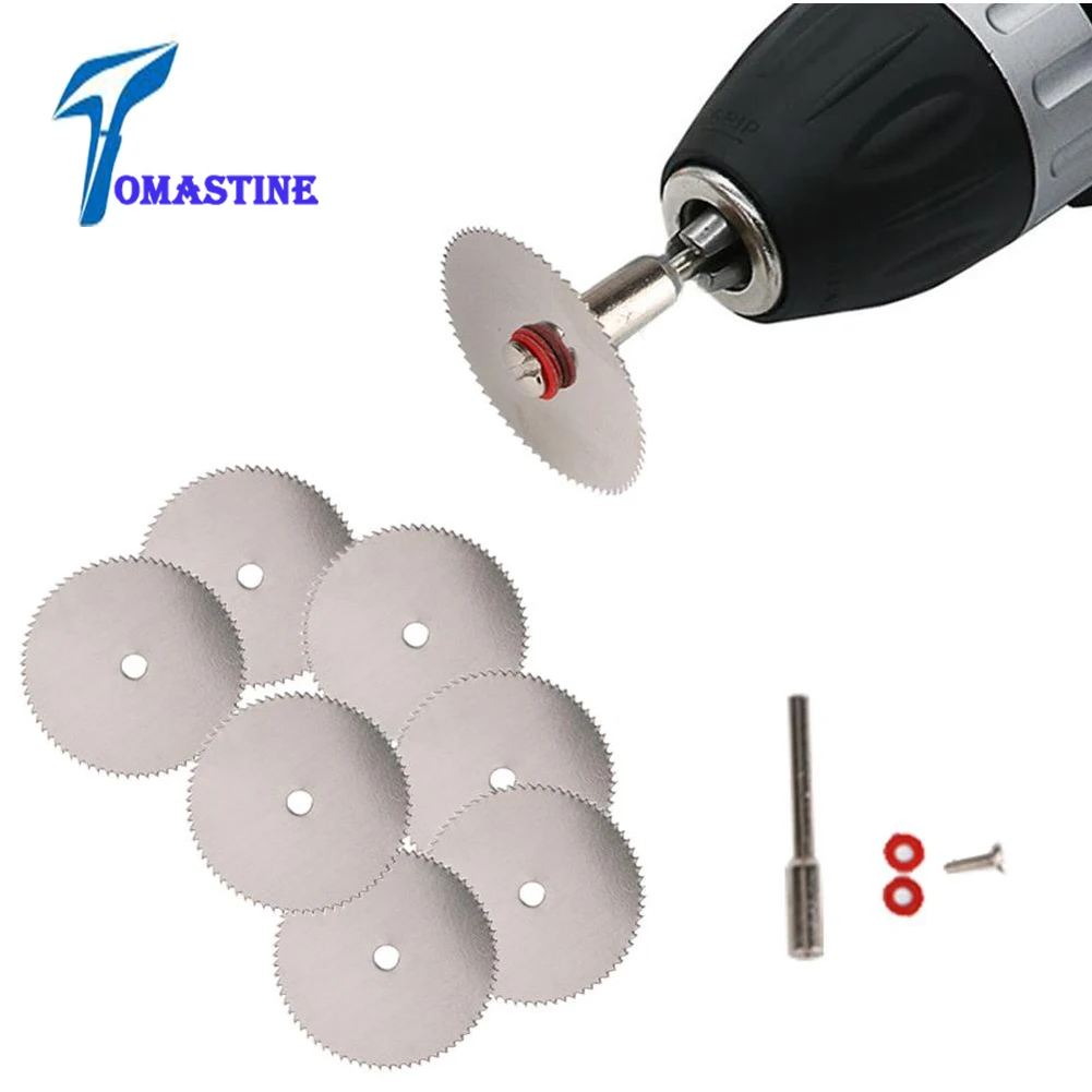 

10PCS/SET Wood Saw Blade Disc + 2 x Rod Dremel Rotary Cutting Tool 22/25/32mm