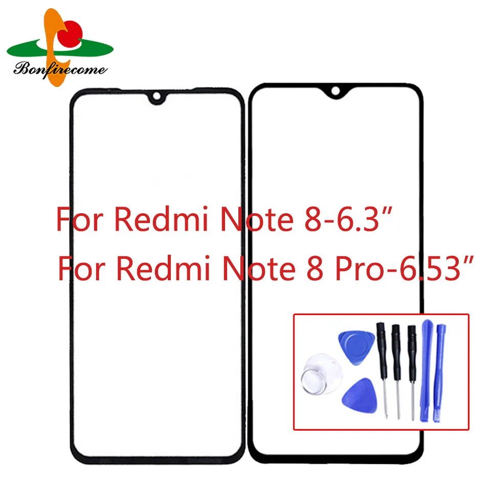 Note8 Outer Screen For Xiaomi Redmi Note 8/Note 8 Pro Front Touch Panel LCD Display Out Glass Cover Lens Repair Replace | Мобильные