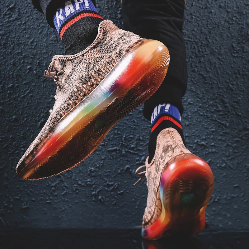 Мужские кроссовки Flyknit; удобные дышащие мужские спортивные кроссовки; Повседневная модная обувь для трекинга; Прямая поставка; AODLEE