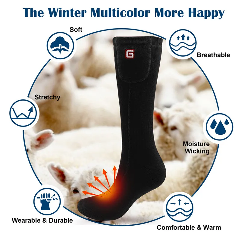 Мужские носки с подогревом аккумулятором|socks sock|socks with heatingsocks feet |