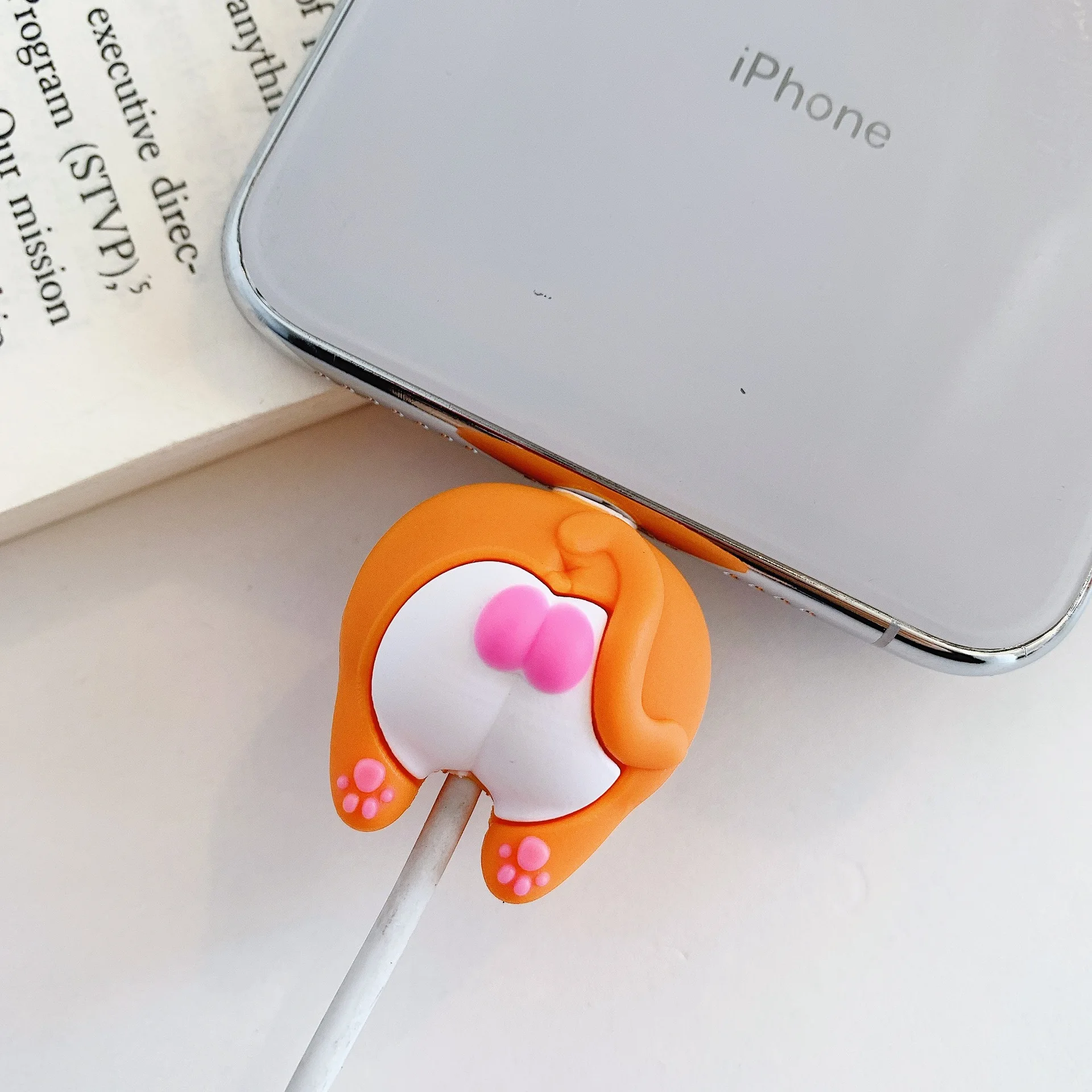 Мультфильм милые животные прикладом кабель протектор для iphone usb кабель chompers держатель зарядное устройство провода Органайзер аксессуары для телефонов