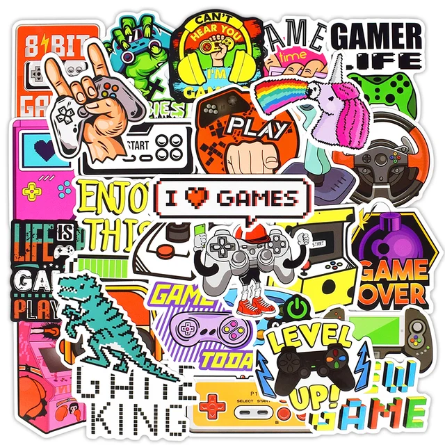 10/30/50 pcs Vintage Video Game Stickers for Laptop Skateboard Motor Bike Car Fridge Guitar Waterproof Sticker Pack Classic Toys 2