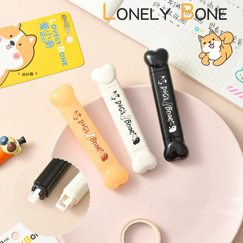 

Bone Shape Kawaii Correction Tape Decorative Double Head White Correction Modify Writing Error Correction Liquid Corrector