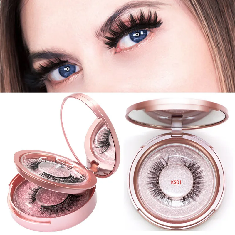 

Magnetic Eyelashes Kit Handmade Natural Waterproof 5 Magnets Eyelashes Makeup Set False Lashes Need Use With Magnetic Eyeliner