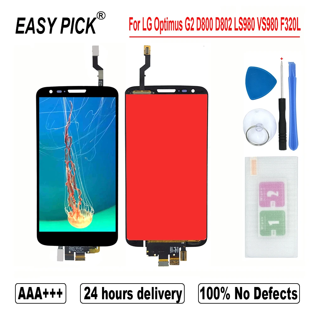 Ceny Dla lg optimus G2 D800 D801 D802 D803 D806 LS980 VS980 F320L F320S D805 wyświetlacz LCD ekran dotykowy digitalizacją montaż z bezpłatnych narzędzi w