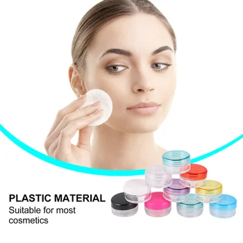 

50pcs 5g Plastic Creams Containers Empty Cosmetic Storage Pots (Assorted Color)