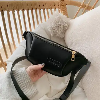 

Women Waist Packs Leather Fanny Letter Belt Bags Fanny Waist Bag Women Money Purse Leather Shoulder Crossbody Pack Dropshipping